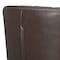 Armen Living Aries Espresso Genuine Leather Swivel Barrel Chair LCARCHES - alternate 4
